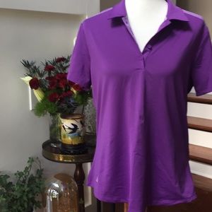 New never worn Adidas bright purple polo top, L